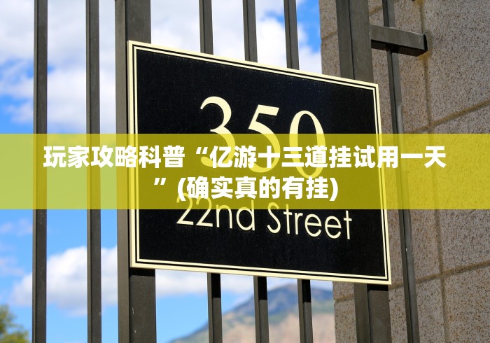玩家攻略科普“亿游十三道挂试用一天”(确实真的有挂)