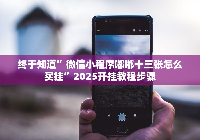 终于知道”微信小程序嘟嘟十三张怎么买挂”2025开挂教程步骤