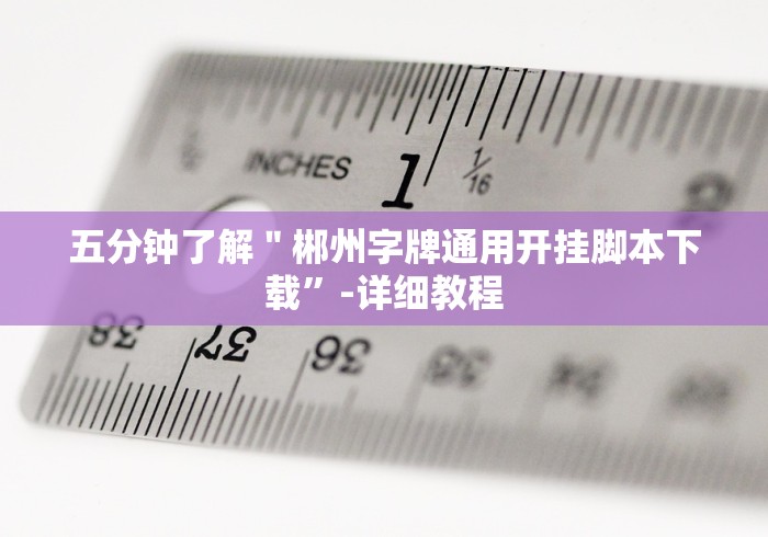 五分钟了解＂郴州字牌通用开挂脚本下载”-详细教程