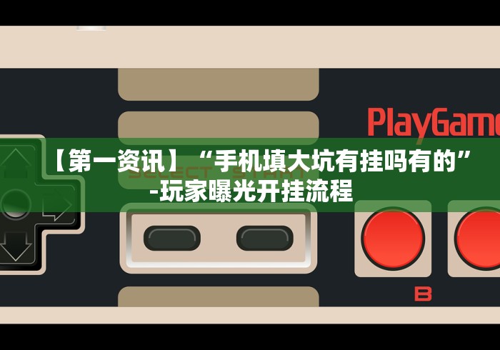 【第一资讯】“手机填大坑有挂吗有的”-玩家曝光开挂流程