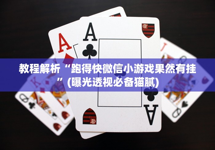 教程解析“跑得快微信小游戏果然有挂”(曝光透视必备猫腻)