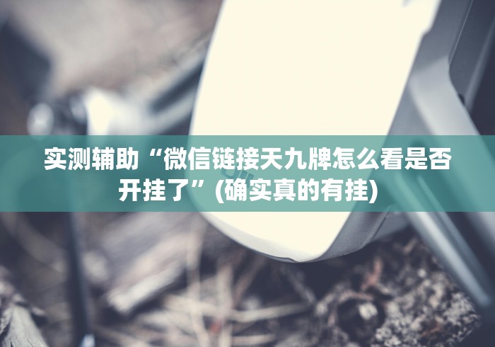 实测辅助“微信链接天九牌怎么看是否开挂了”(确实真的有挂)