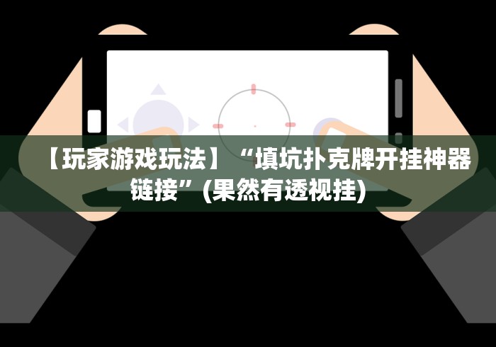 【玩家游戏玩法】“填坑扑克牌开挂神器链接”(果然有透视挂)