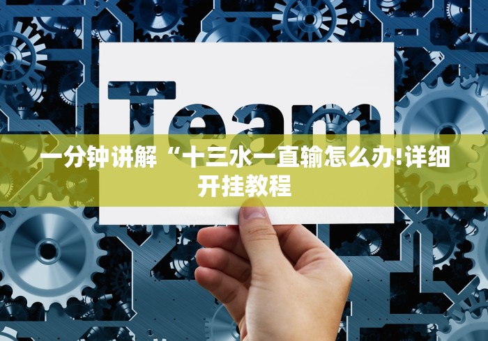 一分钟了解!JJ十三水棋牌辅助器脚本怎么设置”-原来有挂