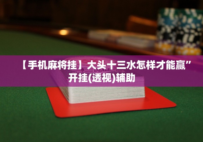 【手机麻将挂】大头十三水怎样才能赢”开挂(透视)辅助