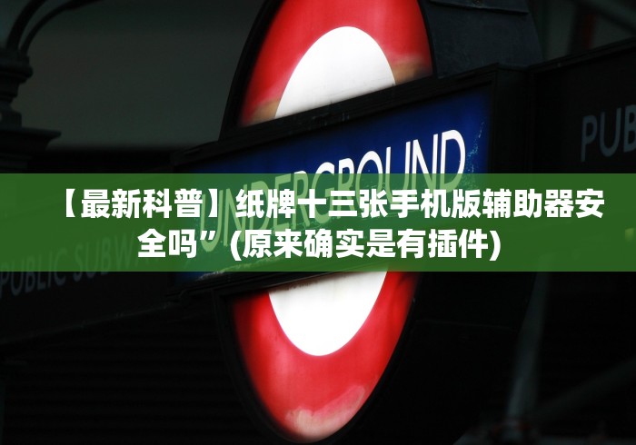 【给大家科普一下】“游玩广西十三张正式版插件是不是真的”(透视)开挂详细教程