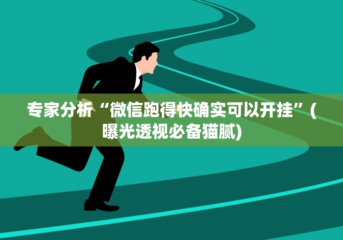 专家分析“微信跑得快确实可以开挂”(曝光透视必备猫腻)