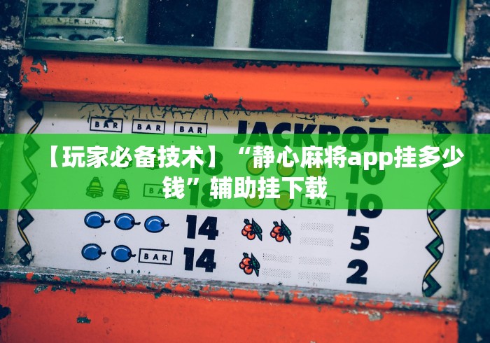 【玩家必备技术】“静心麻将app挂多少钱”辅助挂下载