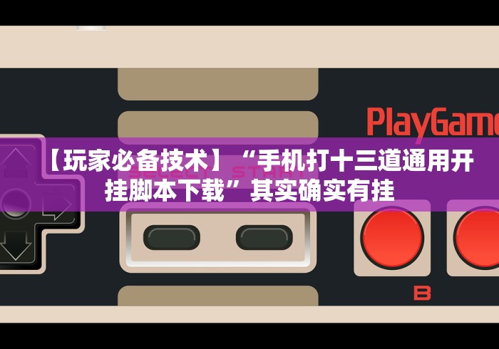 【玩家必备技术】“手机打十三道通用开挂脚本下载”其实确实有挂