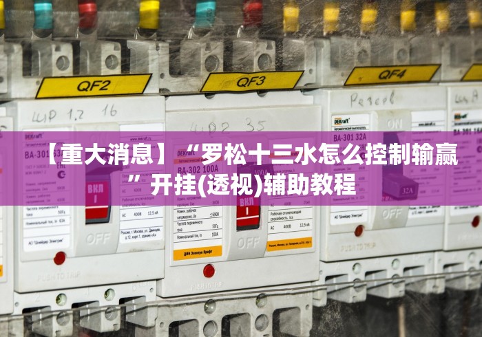 【重大消息】“罗松十三水怎么控制输赢”开挂(透视)辅助教程